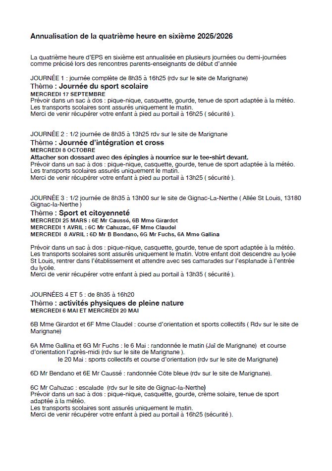 Annualisation 6eme 2025-26